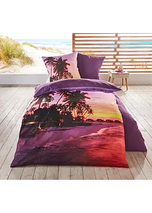 Dubbelzijdig dekbedovertrek met strandmotief, bonprix