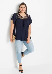 Blouse met kant, bonprix