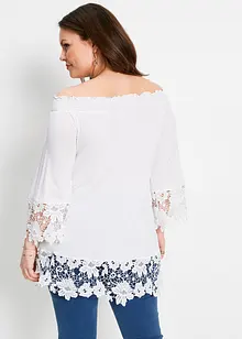 Carmen tuniek met kant, bonprix