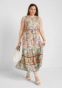 Geweven maxi jurk met print, bonprix