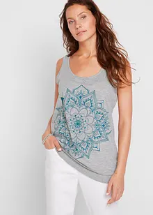 Katoenen top met mandala print, bonprix