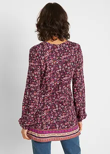 Shirt tuniek met deelnaad en plooitjes voorop, bonprix