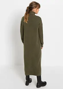 Gebreide jurk met een col, bonprix