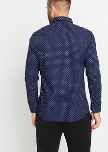 Overhemd van puur katoen met lange mouwen, slim fit, bonprix