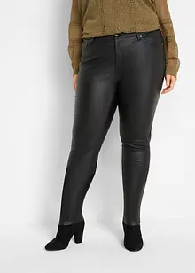 Stretch broek met coating en comfortband, skinny, bonprix