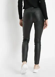 Imitatieleren broek met bikerdetails, bonprix