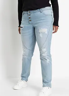 Boyfriend jeans destroyed met gerecycled polyester, bonprix