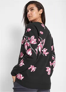 Sweater met bloemenprint, los model, bonprix