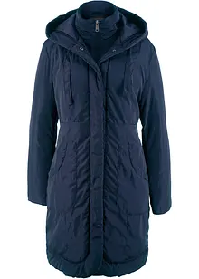 Gewatteerde, korte coat met capuchon, bonprix