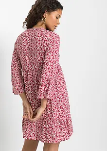 Mini jurk met volants van viscose, bonprix