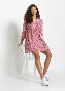 Mini jurk met volants van viscose, bonprix