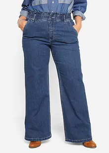 Wide leg paperbag jeans high waist, bonprix