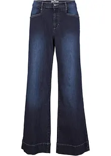 Wide leg stretch jeans, mid waist, bonprix