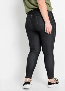 Legging in denim look met ritsen, bonprix