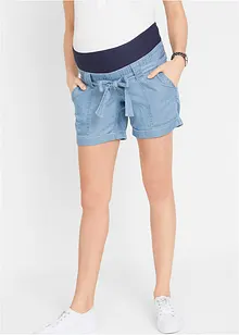 Linnen zwangerschapsshort in denim look, bonprix