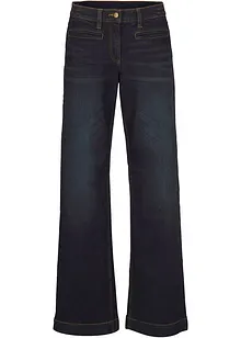 Wide leg jeans met mid waist, bonprix