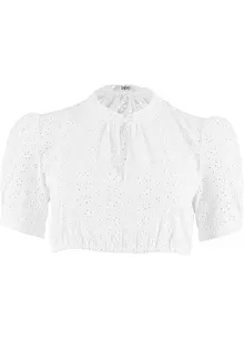 Dirndl blouse met broderie anglaise, bonprix