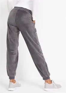 Fleece joggingbroek met boorden, bonprix