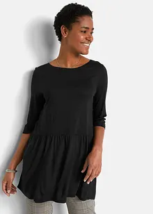 Viscose longshirt met volant, halflange mouw, bonprix