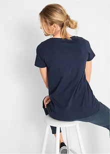 Katoenen shirt met hart, korte mouw, bonprix