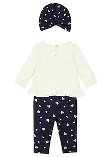 Baby shirt, legging en muts (3-dlg. set) van biologisch katoen, bonprix