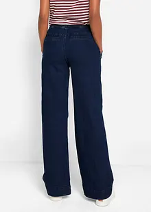 Mid waist stretch jeans, wide leg, bonprix