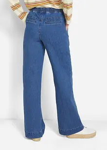 Mid waist stretch jeans, wide leg, bonprix