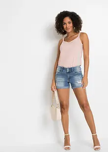 Jeans short met mid waist, bonprix