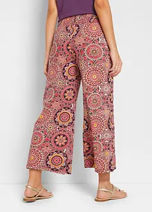Wijde jersey culotte met brede, gesmokte band, 7/8 lengte, bonprix