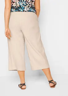 Culotte met linnen, tot op de kuit, bonprix