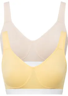 T-shirt bh zonder beugels (set van 2) met biologisch katoen, bonprix