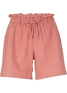 Paperbag short met linnen, bonprix