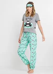 Pyjama en slaapmasker (3-dlg.set), bonprix