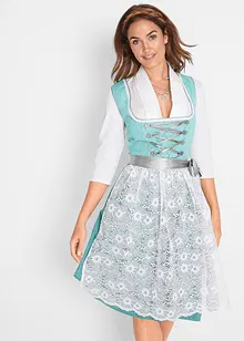 Dirndl met kanten schort, knielang (2-dlg. set), bonprix