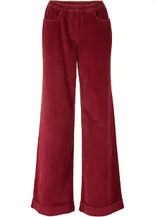 Wijde stretch Marlene Dietrich broek van corduroy met elastische high-waist band, bonprix