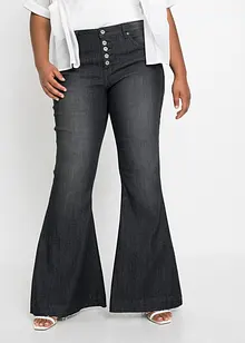 Flared jeans met onafgewerkte randen, bonprix