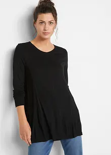 Longsleeve van viscose, wijd uitlopend, bonprix