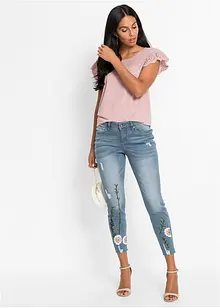 Jeans met borduursel, bonprix