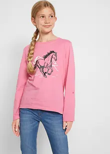 Meisjes longsleeve van biologisch katoen, bonprix