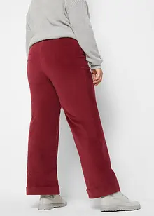 Wijde stretch Marlene Dietrich broek van corduroy met elastische high-waist band, bonprix