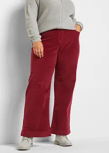 Wijde stretch Marlene Dietrich broek van corduroy met elastische high-waist band, bonprix