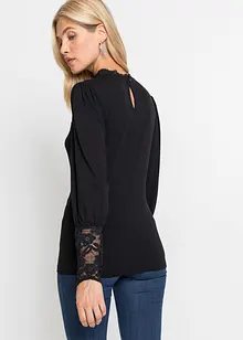 Longsleeve met kant, bonprix