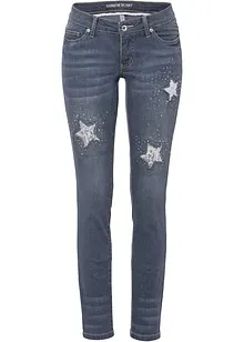 Skinny jeans met sterren, bonprix