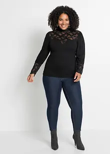 Longsleeve met kant, bonprix