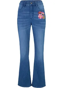 High waist jeans met comfortband, bootcut, bonprix