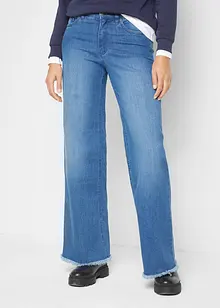 Wide leg stretch jeans high waist, bonprix