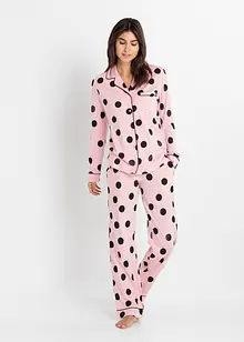 Pyjama met knoopsluiting (2-dlg. set), bonprix