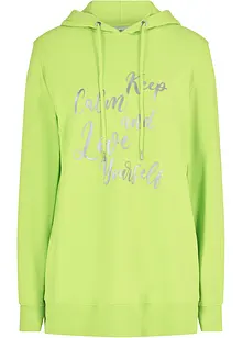 Trendy sweater met statement print en capuchon, bonprix