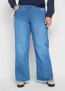 Wide leg stretch jeans high waist, bonprix