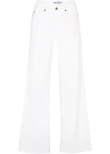 Wide leg stretch jeans mid waist, bonprix